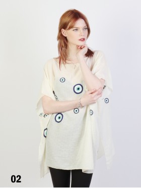 Circle Embroidery Breathable Flowy Top